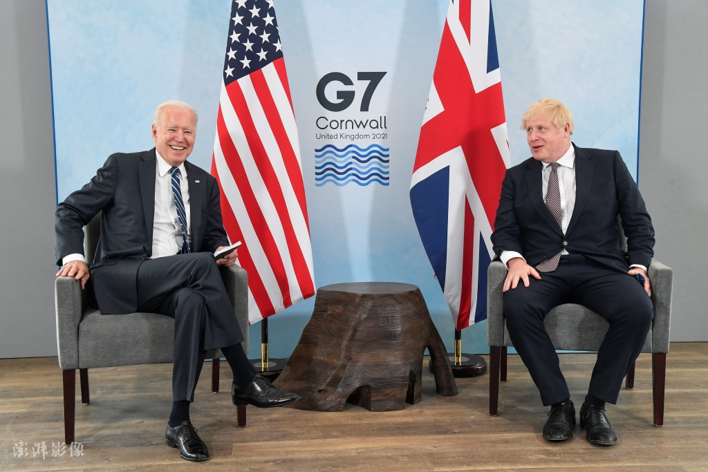 g7峰会前 英国首相约翰逊会晤美国总统拜登