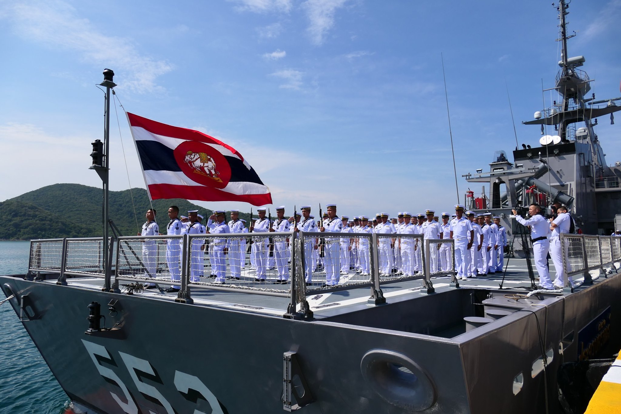 泰国国产巡逻舰正式交付海军 装备反舰导弹