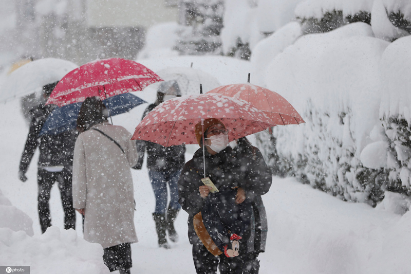 日本福井大雪纷飞