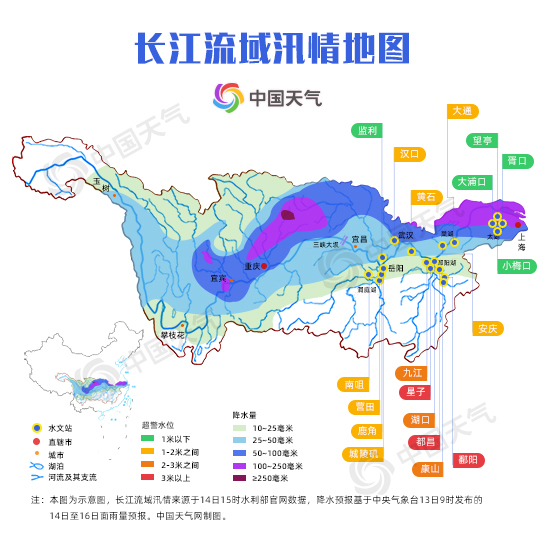 长江流域汛情地图出炉 一图看清未来哪里防汛形势最