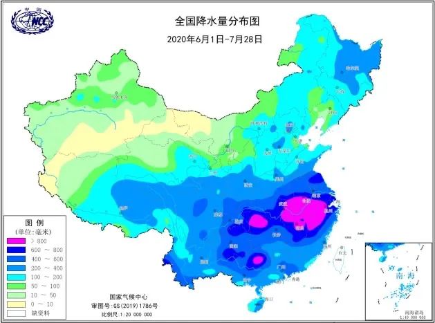 国家气候中心:今年南方降水量为1961年以来同期第二多