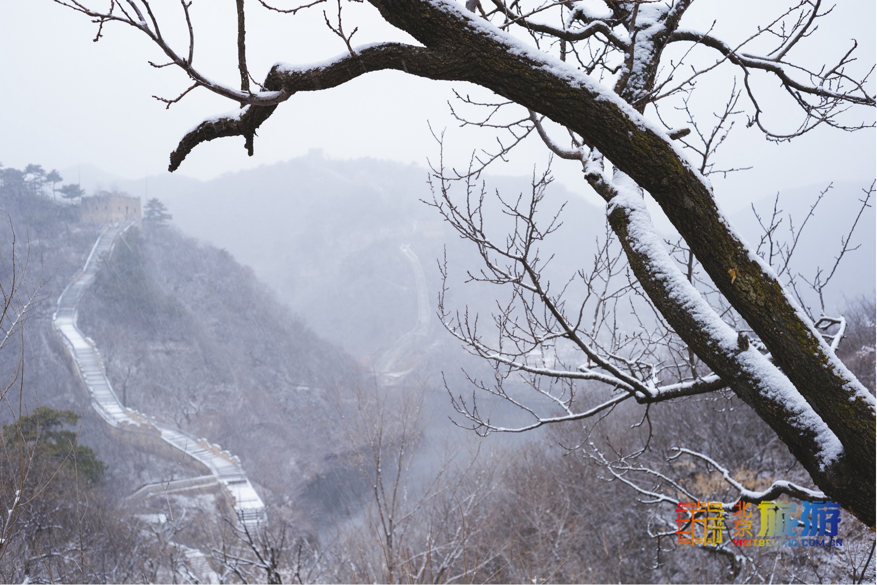 長城雪景氣勢磅