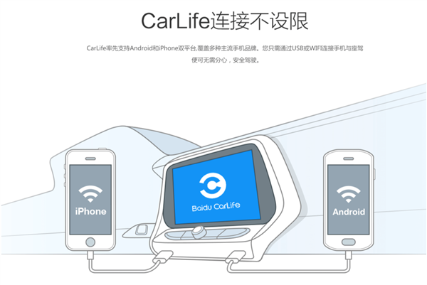 百度 CarLife 的官網(wǎng)介紹