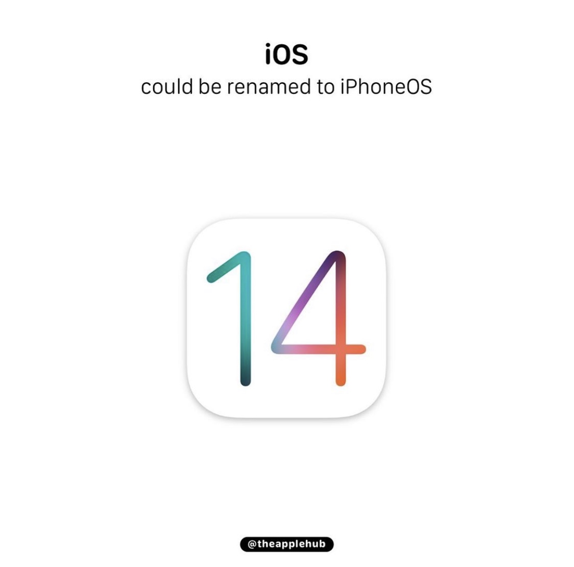 ios 14曝光:苹果要为系统改名为iphone os?