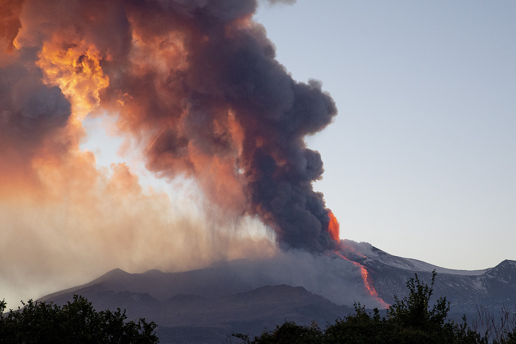 意大利埃特纳火山喷发