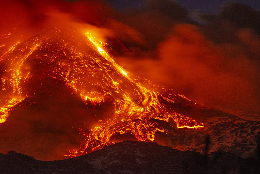 意大利埃特纳火山喷发