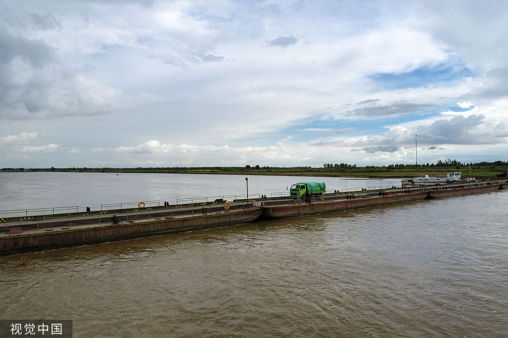 内蒙古包头:航拍黄河金津渡口雄浑壮阔