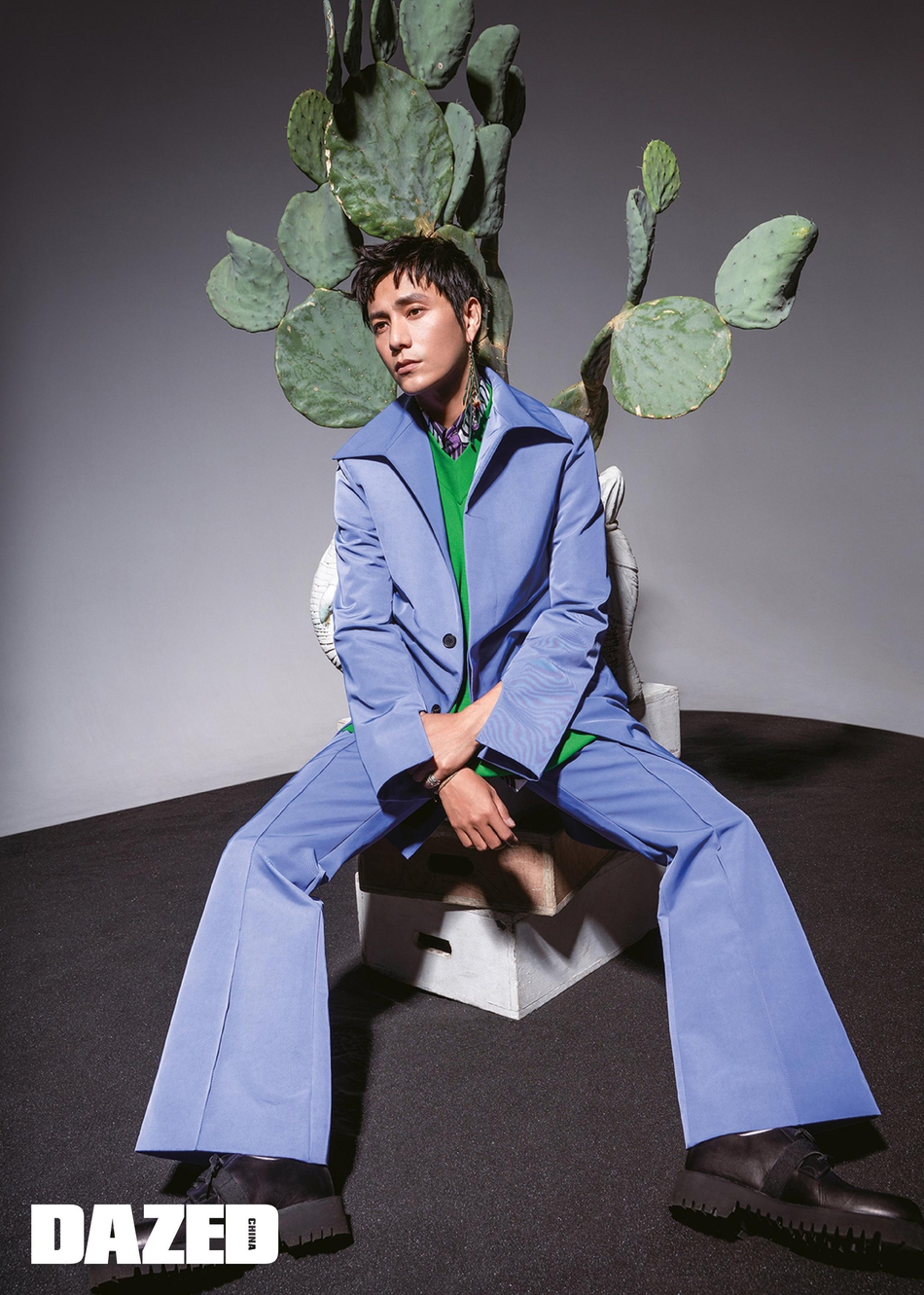 陈坤时尚大片02头顶白鹅趣味十足