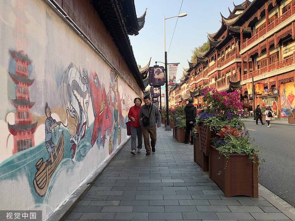 上海豫园0米 国产动漫元素涂鸦墙 变身 打卡胜地